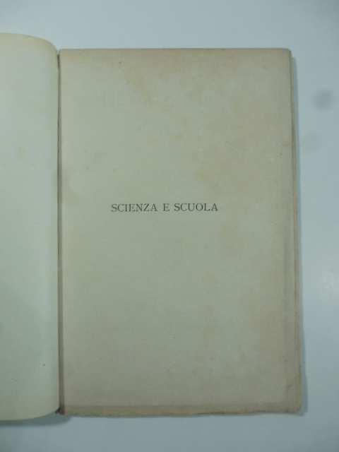 Scienza e scuola. Lettere